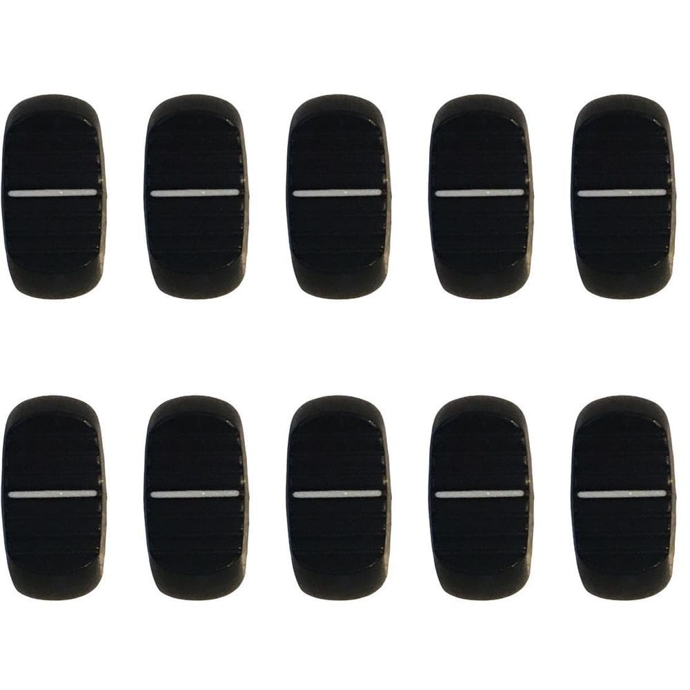 Kit 10 Knob Deslizante Rounded 4Mm Preto Estilo Behringer