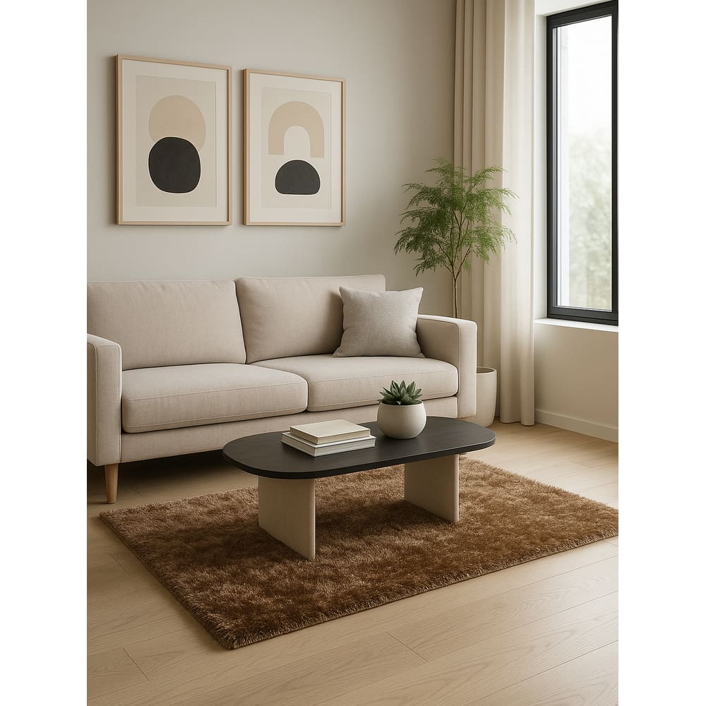 Tapete Esplendor Antiderrapante 100% Poliéster 100x140cm Jolitex - Esplendor Marrom
