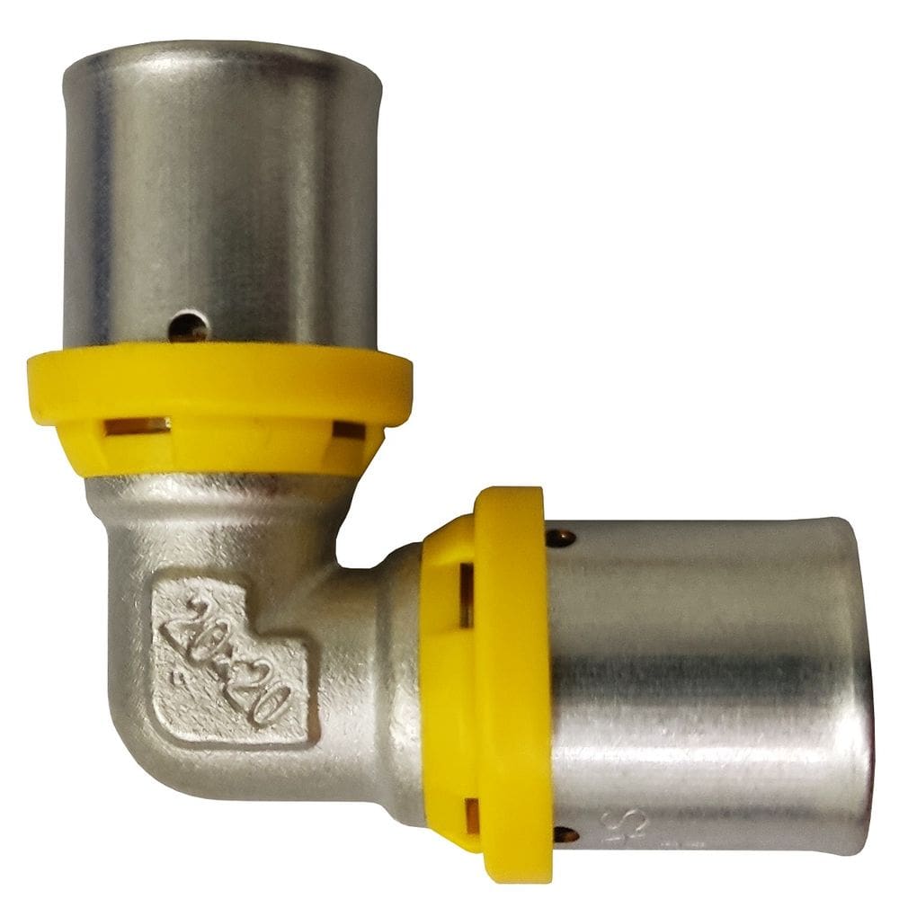 Cotovelo   Prensar Gás 20MMX20MM Multicamada Sferagas Kit com 2 unidades