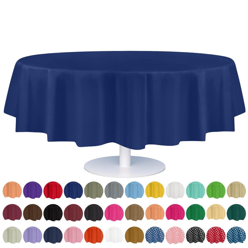 Toalha de mesa de plástico descartável Grandipity 84 polegadas, pacote com 12