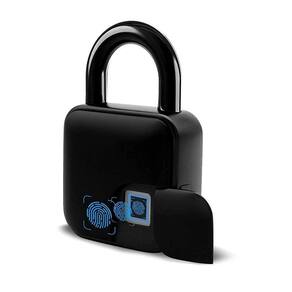 Cadeado de impressão digital inteligente Sonew Anti Theft à prova d`água preto