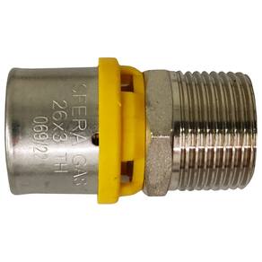 Conector Macho Prensar Gás 26MMX3/4" Multicamada Sferagas Kit com 4 unidades