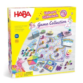 Coleção de jogos de tabuleiro HABA Unicorn Glitterluck 9 Games 4-8