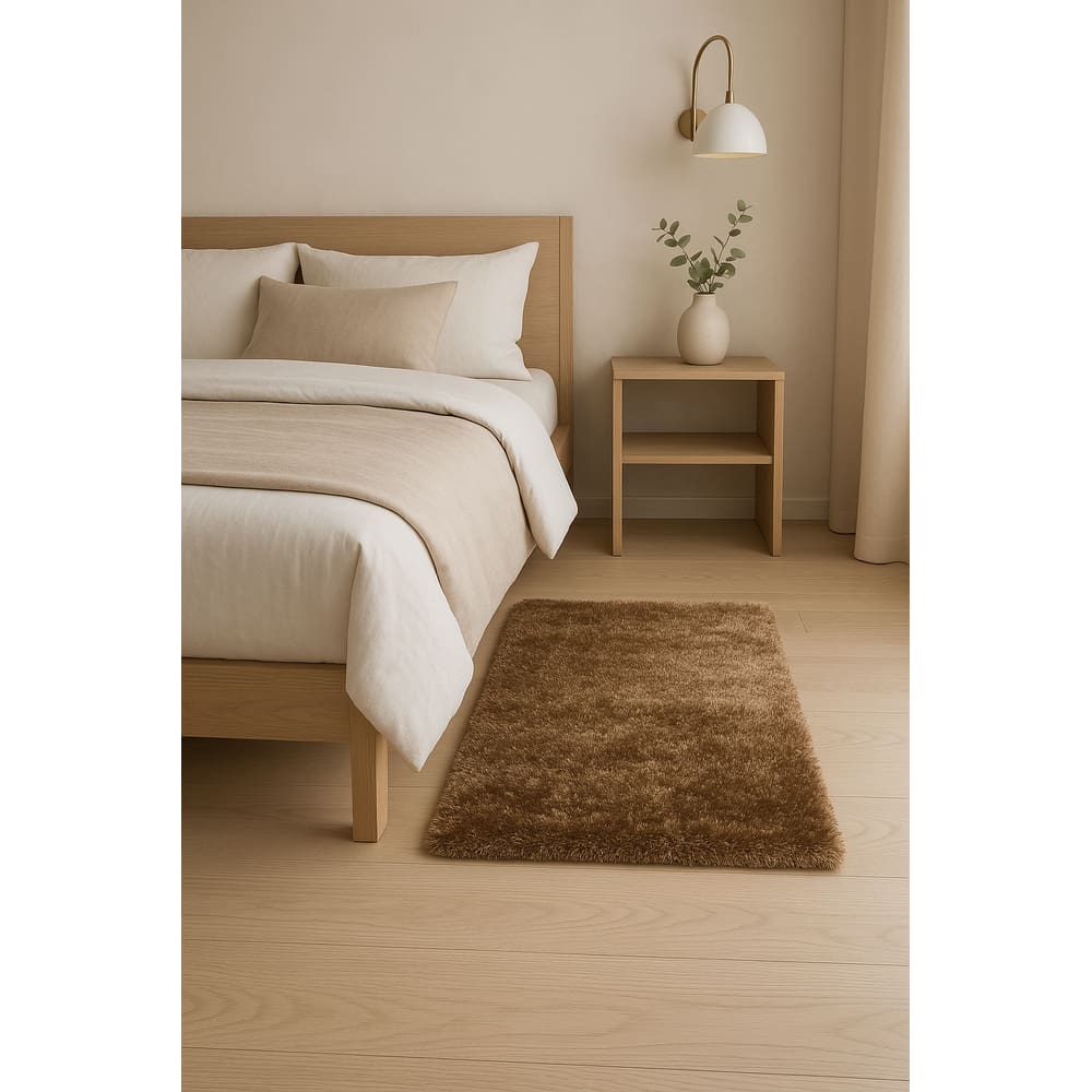 Tapete Esplendor Antiderrapante 100% Poliéster 50x90cm Jolitex - Esplendor Marrom