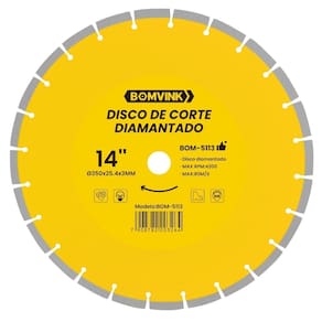 Disco Diamantado Segmentado 350Mm P/Concreto E Pedra Bomvink