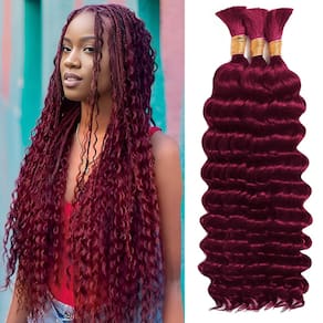 Cabelo trançado humano MOTFIN Boho Braids 3 pacotes 110g 56cm