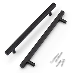 Alças de gabinete KNOBWELL, pacote com 15 orifícios centrais de 192 mm, pretas