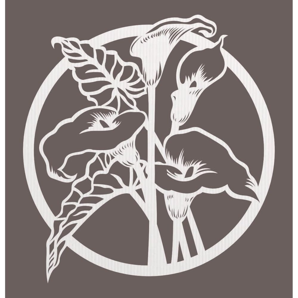 Quadro Decorativo Branco Mdf Flor Copo De Leite 40X20Cm