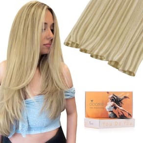 Extensões de cabelo DOORES Genius Sew in Remy 18cm Light Blonde