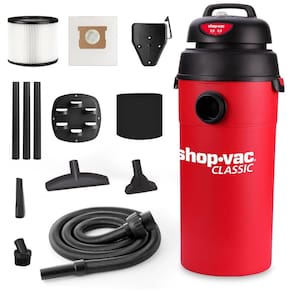 Aspirador de Pó Úmido e Seco 18,9L com Mangueira Extra Longa de 5 Metros e Acessórios, 110V 135W, Shop Vac, Vermelho