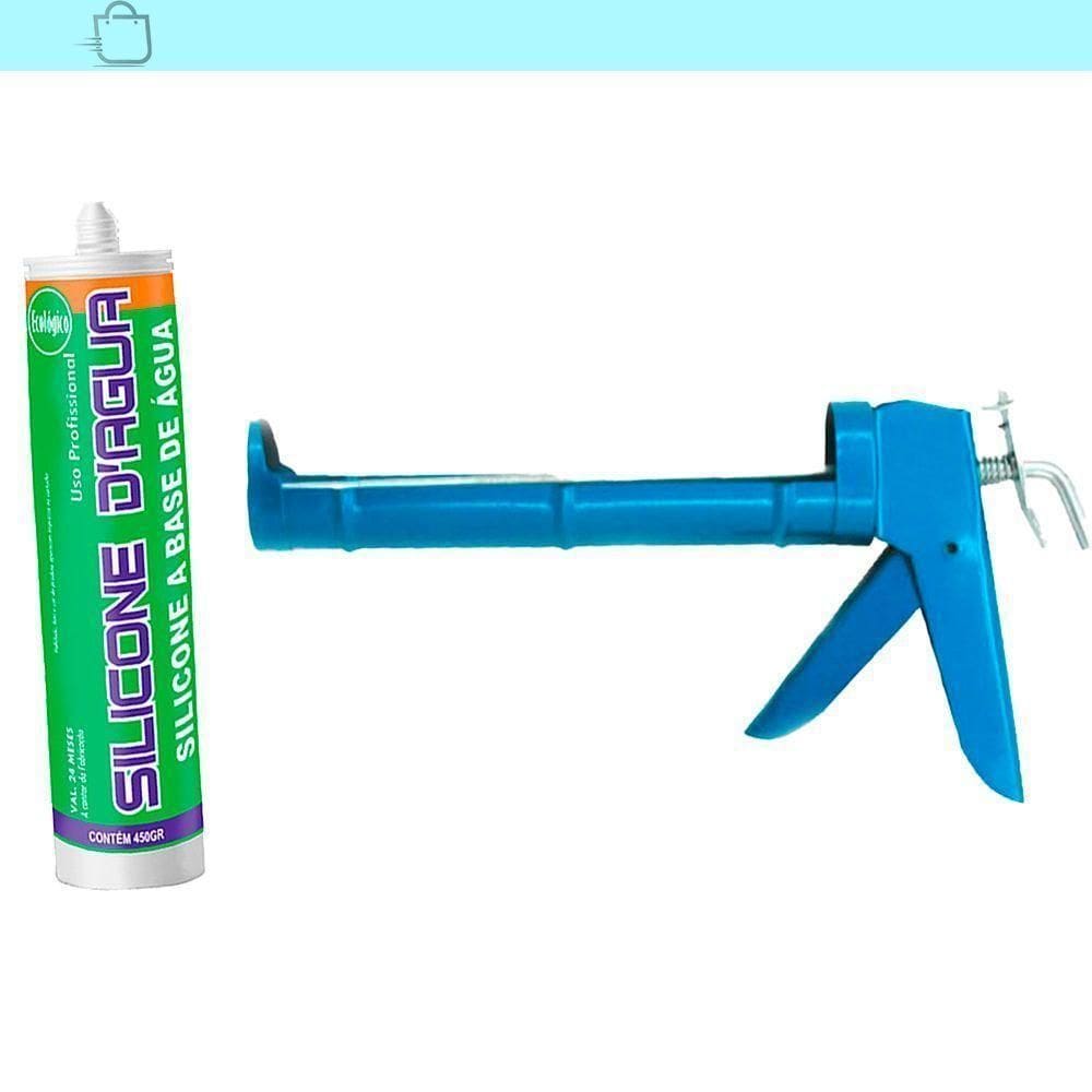 Silicone Cinza 450G Selante Acrílico Base Dágua E Aplicador