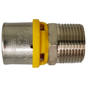 Conector Macho Prensar Gás 26MMX3/4" Multicamada Sferagas Kit com 6 unidades