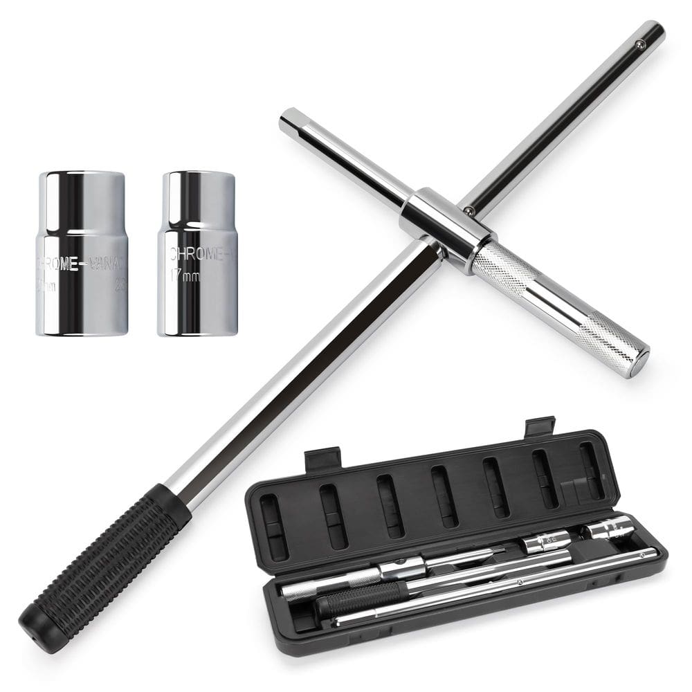 Lug Wrench TONDA Extended 4 Way Pneu Ferro com estojo de armazenamento
