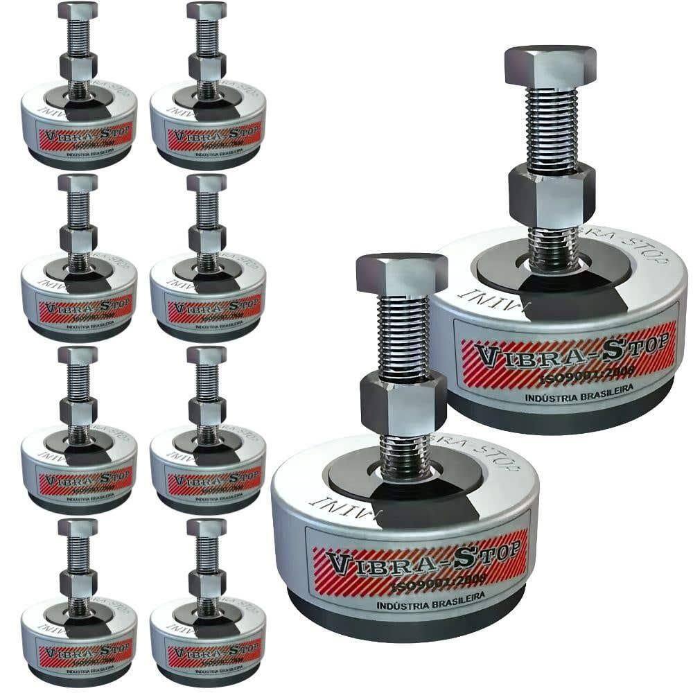Mini Antivibratório 500 KG / 2000 KG 1/2 POL com 10 UNI MINI12 VIBRA-STOP