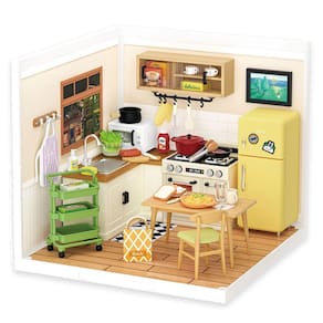 Conjunto de construção Rolife DIY Miniature Plastic House com LED