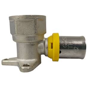Cotovelo Fêmea Flange Prensar Gás 16MMX1/2" Multicamada Sferagas Kit com 10 unidades