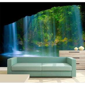 Papel Parede Painel Fotográfico Cachoeira 3D 3,75M² Na 051