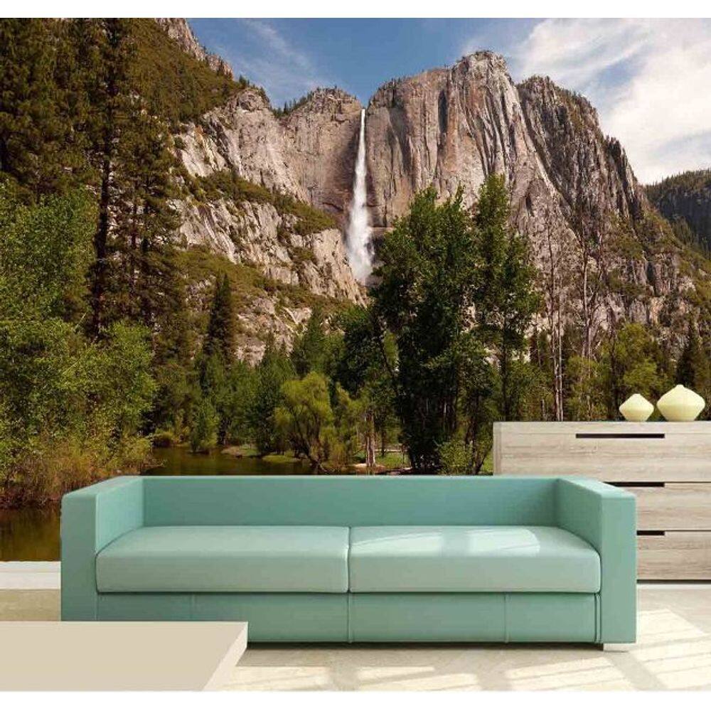Papel Parede Painel Fotográfico Cachoeira 3D 3,75M² Na 038