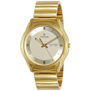 Relogio Titan Karishma NE1578YM05 analógico para homens, dourado