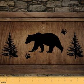 Tecido Castle Fairy Rustic Bear Vintage 100% poliéster 1m