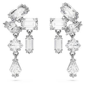 Brincos Swarovski Mesmera Drop, pequenas pedras transparentes de corte misto