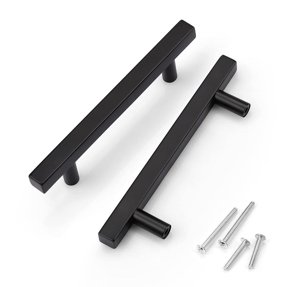 Alças de gabinete KNOBWELL em aço inoxidável preto fosco 162 mm