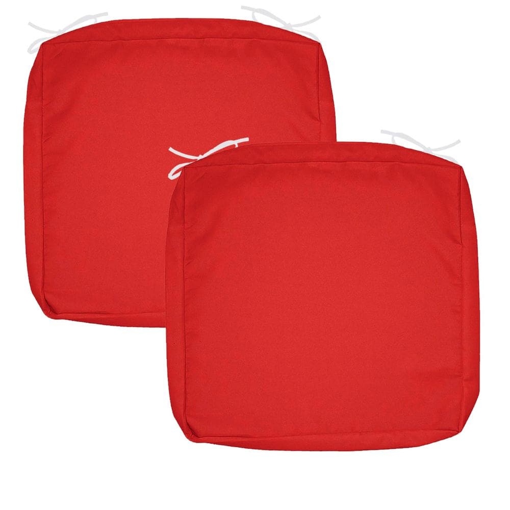 Capa de almofada de pátio FLYMEI impermeável 50x50x5cm vermelha, pacote com 2