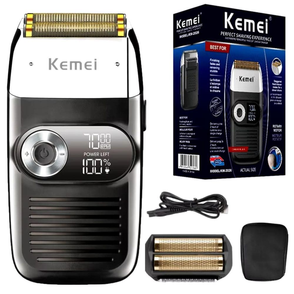 Barbeador Kemei Km-2026 Compacto Para Uso Doméstico