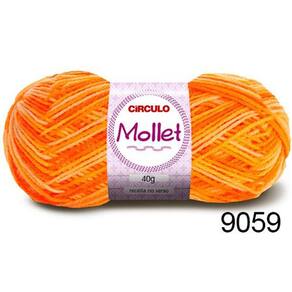 Lã Mollet Círculo Cor Mesclada 9059 Laranja 100g