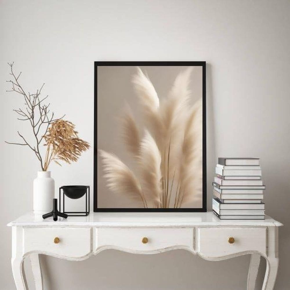 Quadro Decorativo Nuances Bege - Ramos Soft 24X18Cm