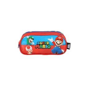 Estojo Duplo Super Mario Bros Luigi Escolar 2 Compartimentos