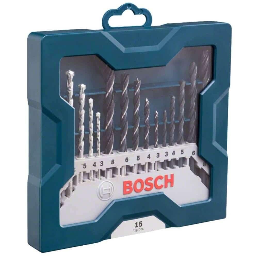Estojo de Brocas 3 a 8mm com 15 Peças Mini X-line 2607017504 BOSCH
