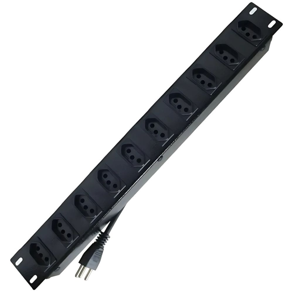 Régua 19 de 10 Posições, 20 Amperes, Para Rack Servidor - MAX ELETRON