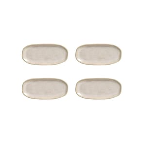 Jogo Travessa Oval Mini Orgânico Latte Porto Brasil Kit 4 Un
