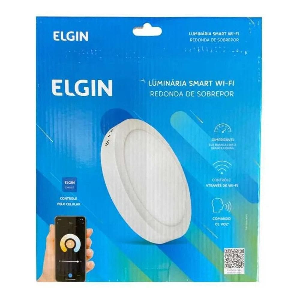 Painel Inteligente Smart Wi-Fi Redonda Sobrepor Elgin Homo