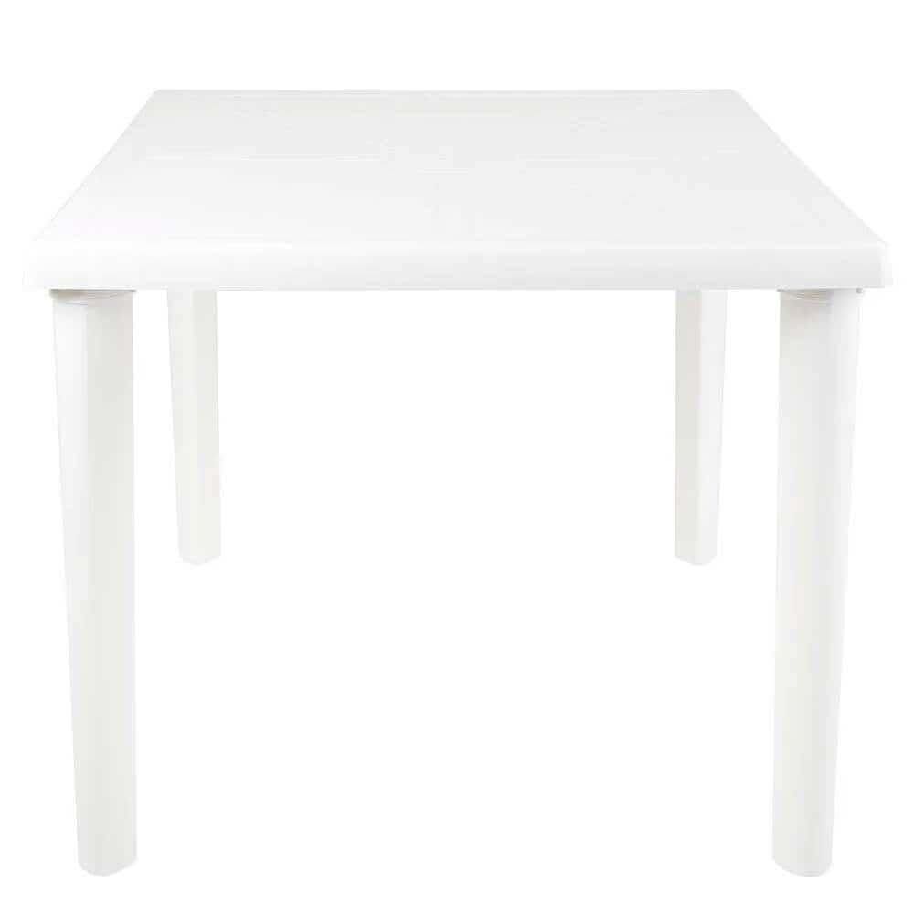 Mesa Plástica Quadrada 71 x 62cm Desmontável Branca MOR