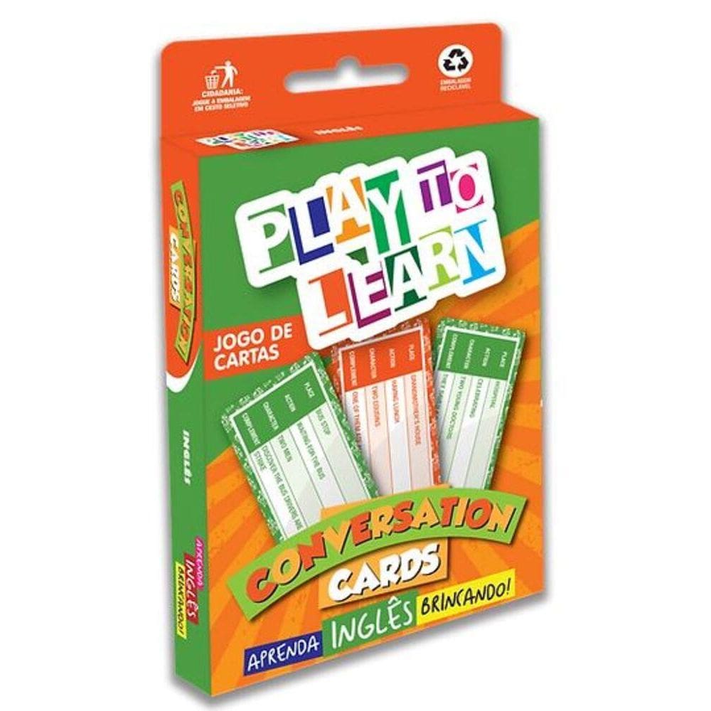 Play To Learn - Conversation Cards - Jogo De Cartas