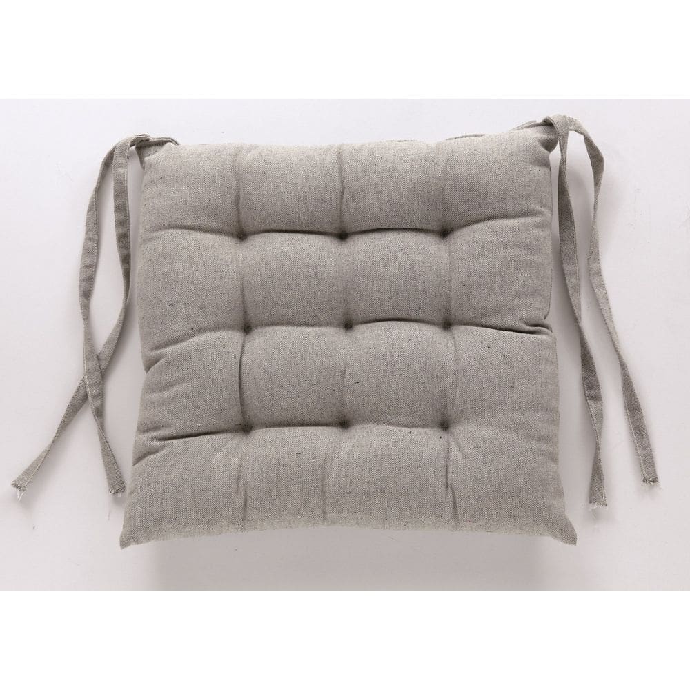 Almofada De Cadeira Futton Com Amarração 40x40cm - Prata