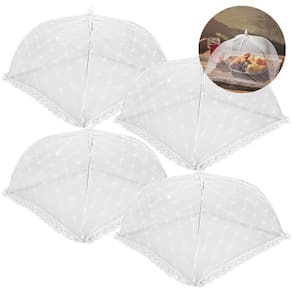 Kit 4 Protetor Tela Mosquiteiro 30cm Para Bolo E Alimentos Malha Tule - Tuut