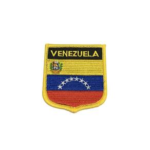 Patche Aplique Bordado Escudo Bandeira Venezuela 6X7 Cm