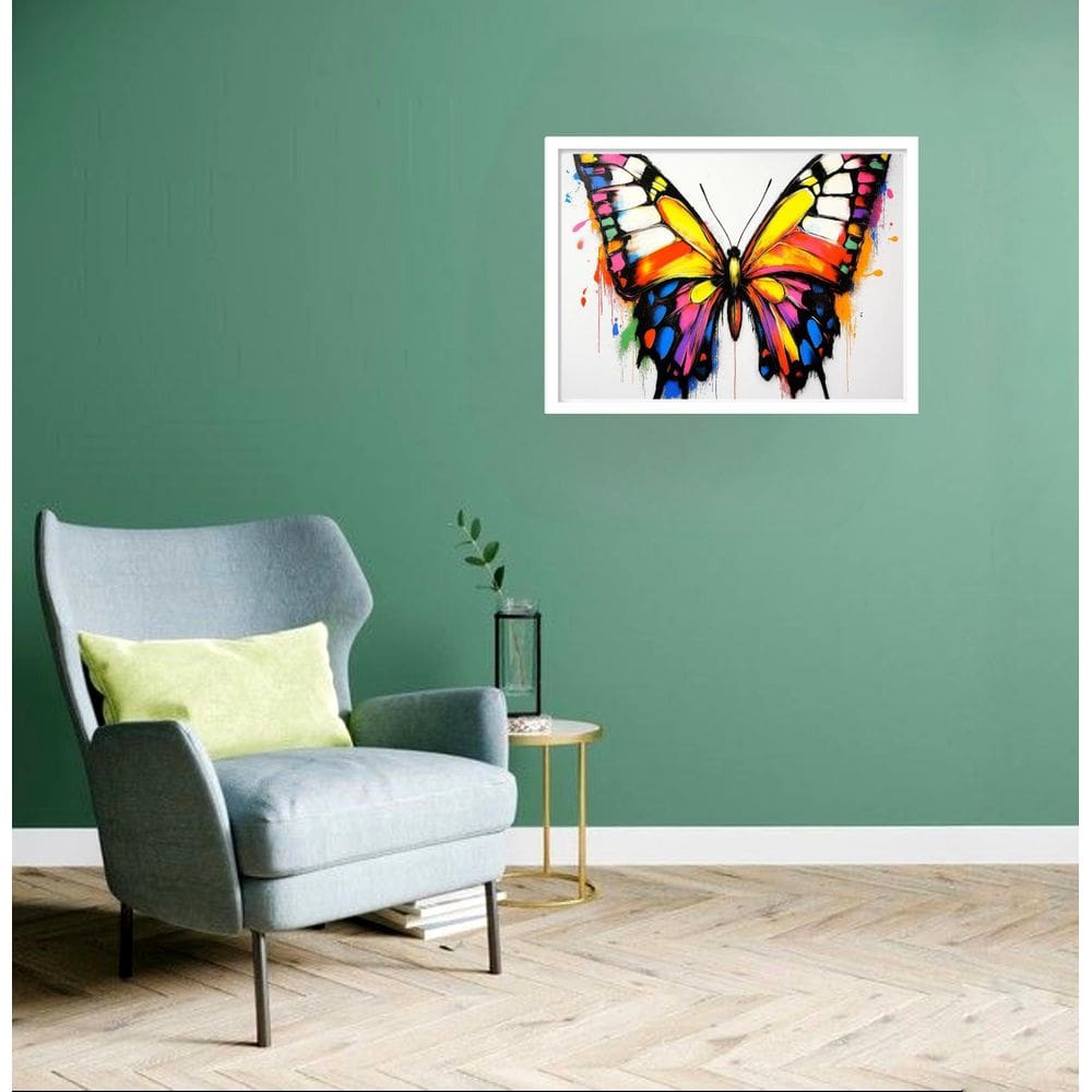 Quadro Decorativo Borboleta Colors - 50X70Cm