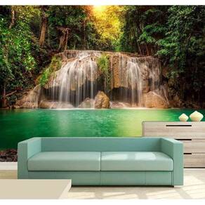Papel Parede Painel Fotográfico Cachoeira 3D 3,75M² Na 033