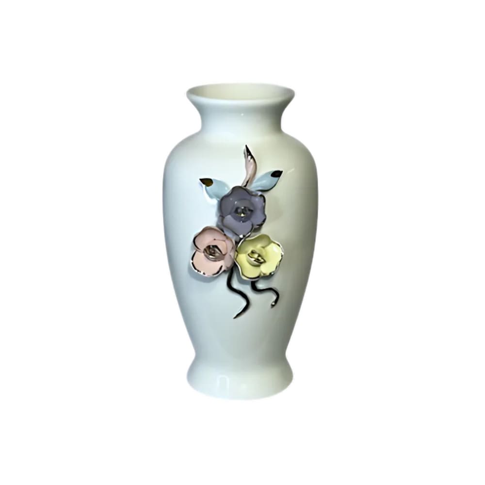 Vaso Em Porcelana Classic Branco 10x20,5cm Strasbourg Elements