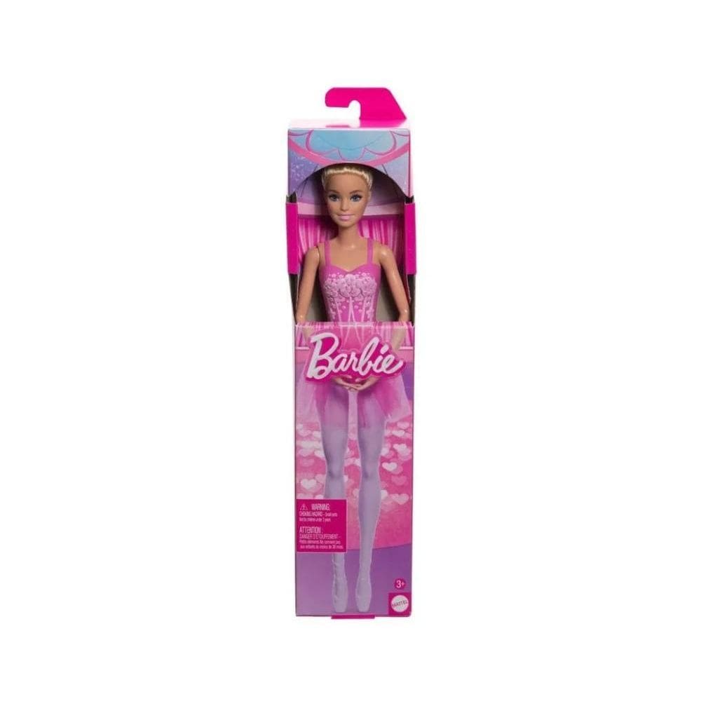 Boneca Barbie Bailarina Loira Vestido Rosa Hrg34 Mattel MATTEL