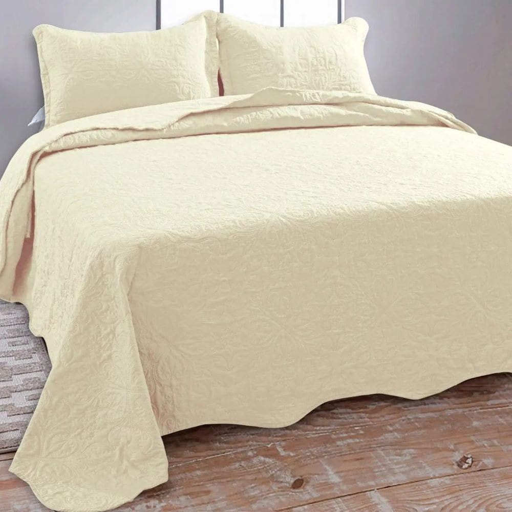 Jogo Colcha Cobre Leito Lisa Dupla Face Ultrasonic - Jolitex - Branco - Casal