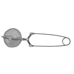 Infusor Cha Coador Difusor Peneira Ervas Aço Inox Cabo Pinça