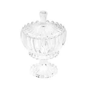 Potiche Decorativo Cristal com Pé Geneva Wolff