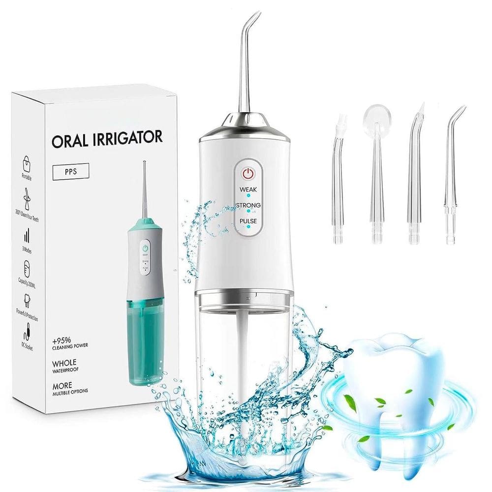 Irrigador Oral Jato Limpador Dental Bucal USB 4 Bicos