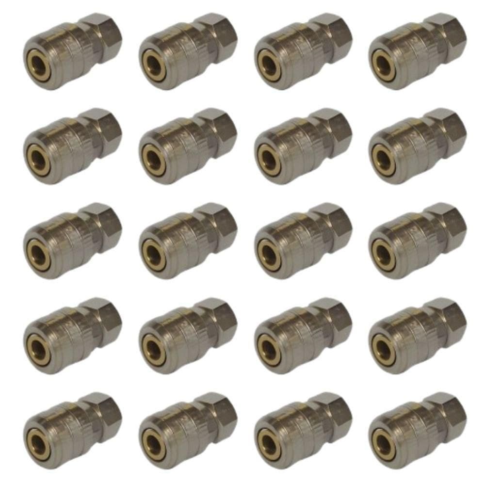 Kit 20 Unidades Engate Rápido Fêmea 1/4 Para Compressor