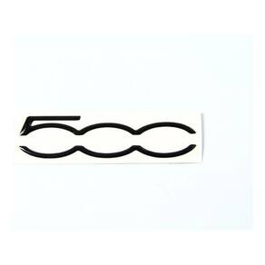 Emblema Adesivo Resinado Fiat 500 Cinquecento Preto Rs01 Fk